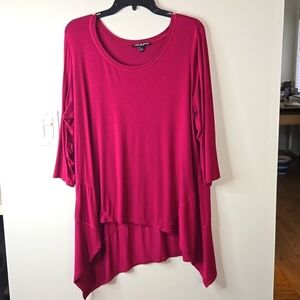 Cable & Gauge womens hi lo pullover top sz X large